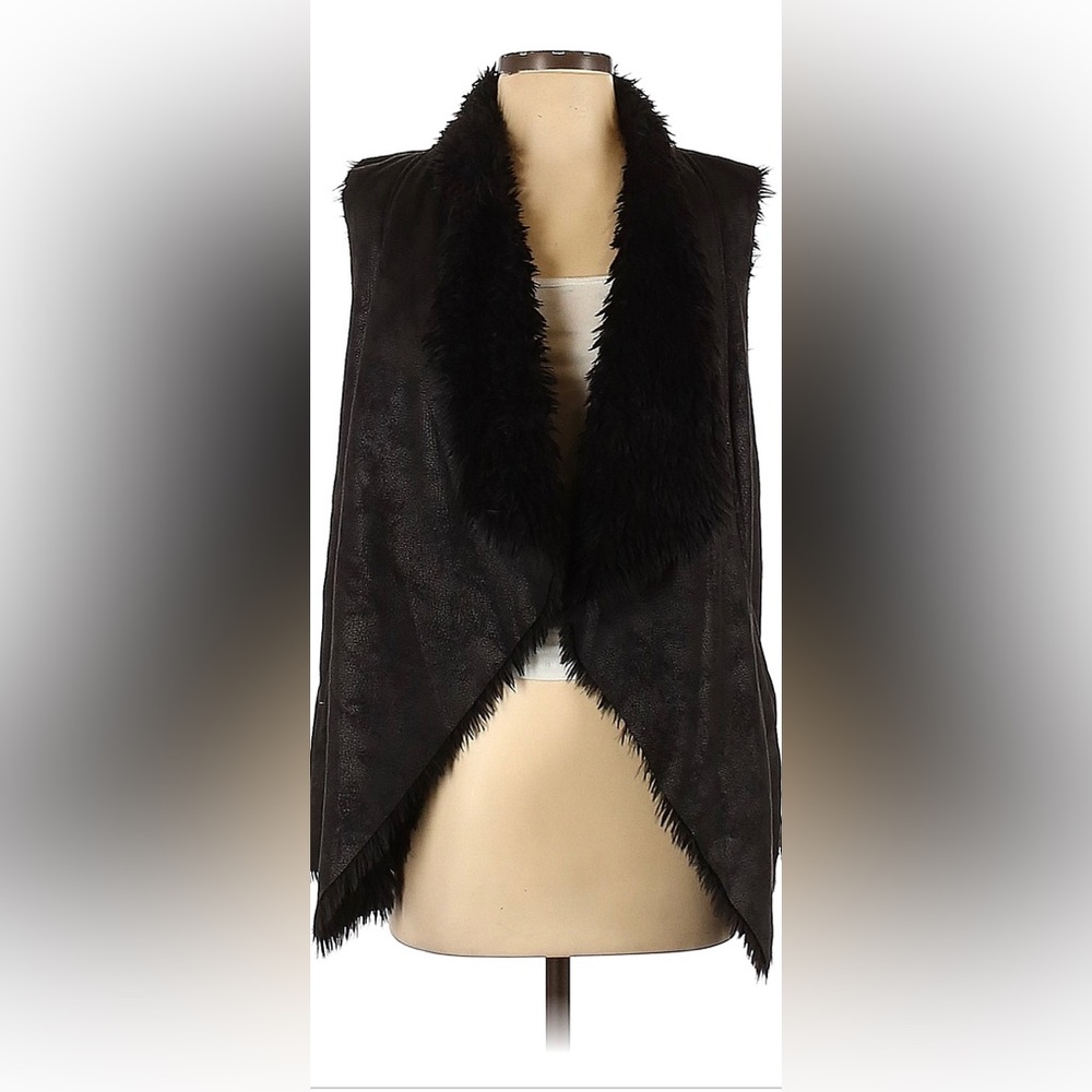 Mo-ka 2x Linz Faux Fur Lined Shearling Vest - Like New!